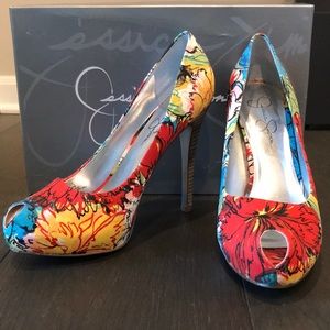 Jessica Simpson Floral Heel